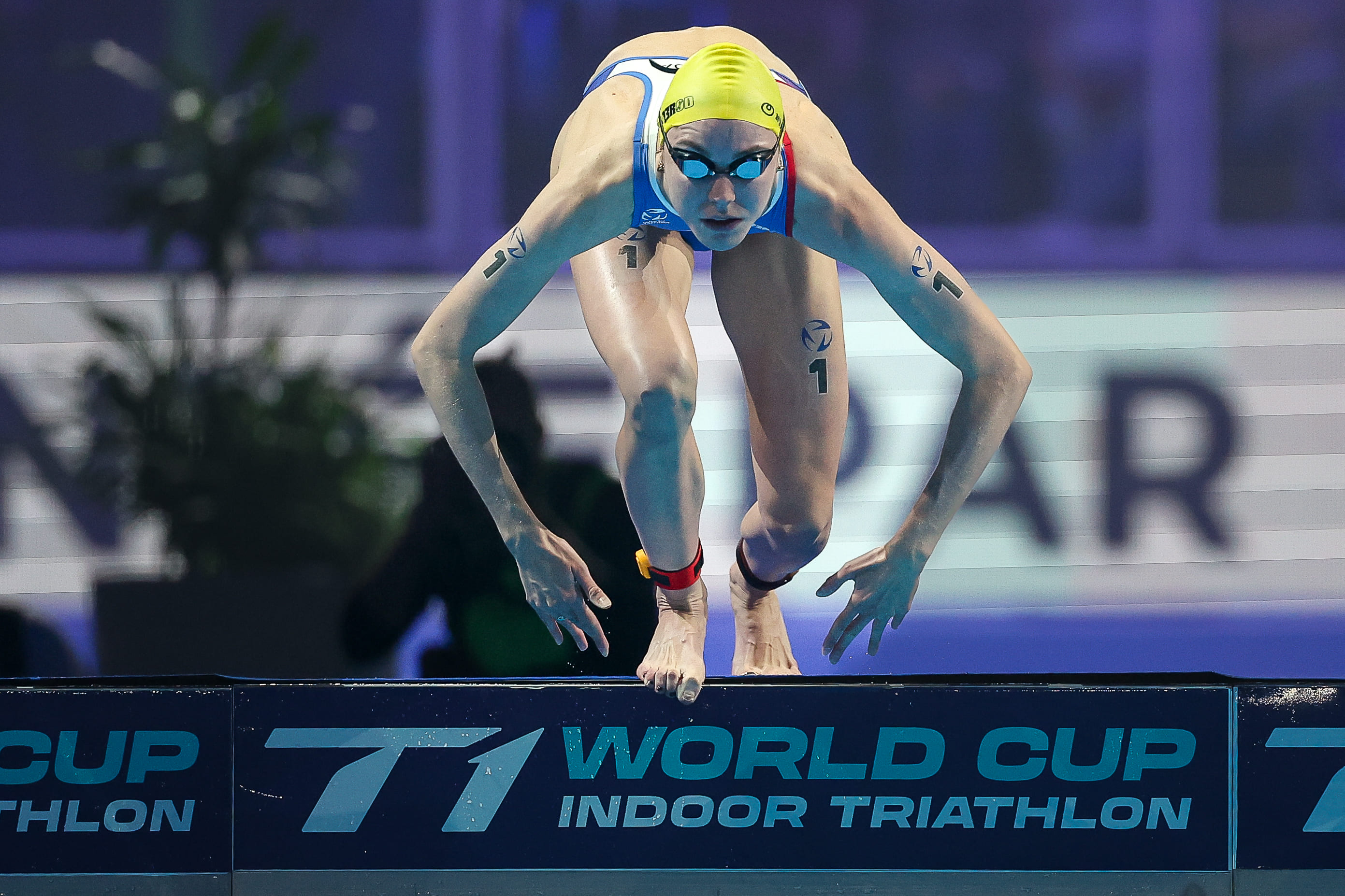 Cassandra Beaugrand sur le Liévin Triathlon Indoor Festival